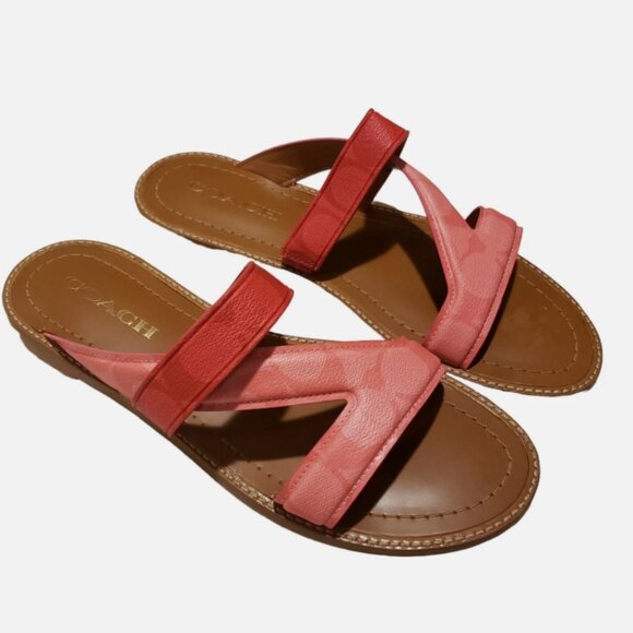 Coach Harlan Pink Sandals - Picture 1 of 5
